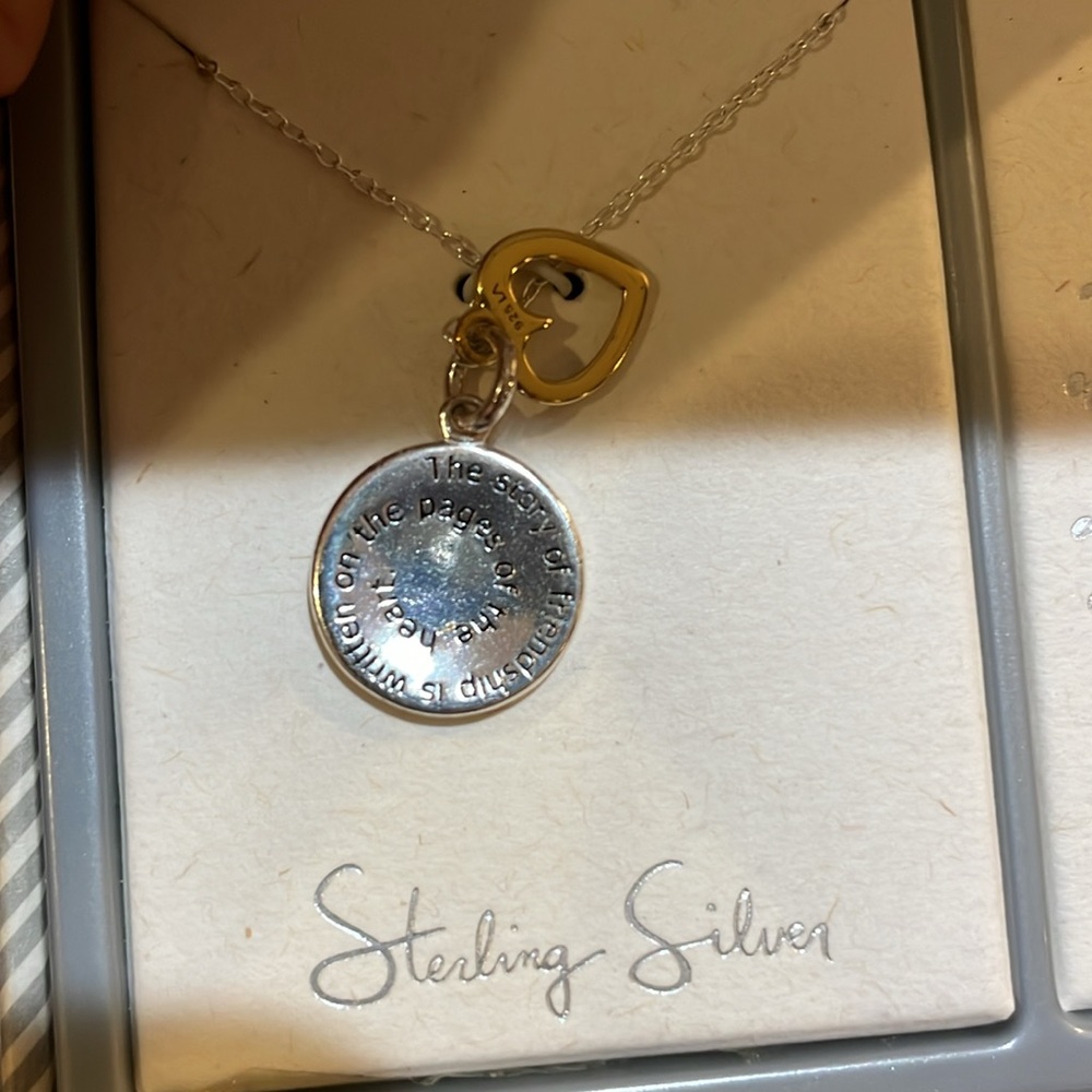 Straight from the heart necklace, sterling silver NEW - Picture 7 of 8
